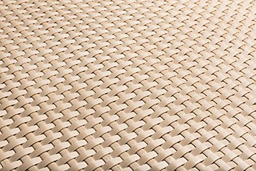 Sellon24® - Rivestimento per balcone in polietilene, effetto rattan, fornisce protezione da sguardi indiscreti e dal vento, adatto per balconi, terrazze e giardini (RD18 beige/crema, 80)