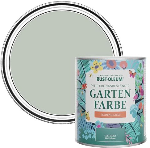 Rust-Oleum Peinture Verte Résistante à l'humidité pour Jardins, Finition Satinée - Vert craie 750ml