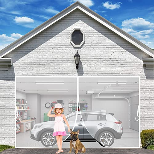 Zanzariera Porta Finestra Plissettata 170x250cm Chiude da Sola Anti Zanzare Insetti Zanzariera con Calamite e Chiodi da Montaggio per Porte d'Ingresso Porte Cortili Bianco