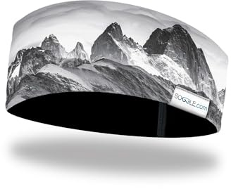 SOGGLE Stirnband mit Wendedesign - weiche Haptik, Headband mit leicht asymetrischem Schnitt, atmungsaktiv und wärmeisolierend, Farbe:Fitzroy