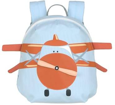 LÄSSIG Petit sac à dos pour enfants pour la crèche Sac à dos avec sangle de poitrine, 20 x 9.5 x 24 cm, 3,5 L/Tiny Backpack Propeller Plane