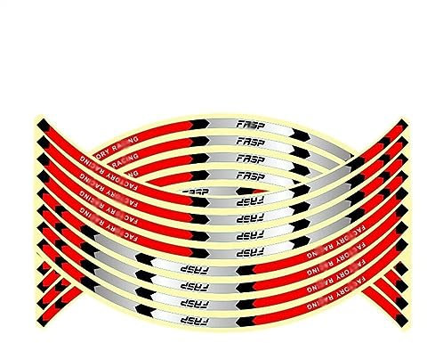 BATTTX Modifikationszubehör Für K&awasaki 17 18 Reflektierende Felgenband-Motorrad-Radaufkleber (Color : B)