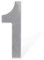 Numero Civico Adesivo da Esterno in Acciaio Inossidabile Colore Cromato | Per Cancelli e Porte Ingresso, Caselle di Posta | Materiale Antiruggine (Numero 1)