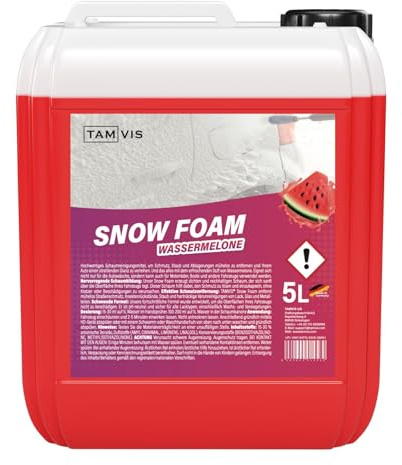 TAMVIS 5L Snow Foam Wassermelone - Autoshampoo - Reinigungsschaum für KFZ - mit Erfrischendem Duft nach Wassermelone