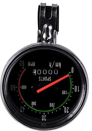 Mechanischer Fahrradtachometer Rundform aus Kunststoff für Mountainbike