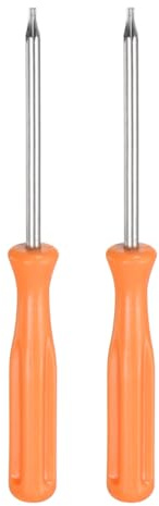 QUARKZMAN 2pz Cacciavite Torx T7 Lunghezza 4 Acciaio Carbonio Non Magnetica Sicurezza Stella Cacciavite Precisione Testa 6 Punte Manico Antiscivolo per Riparazione Elettrodomestici, Giallo