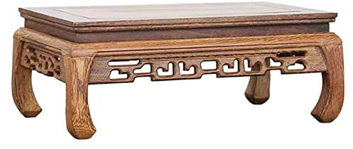 Petite table de sanctuaire, petite table d'autel for spirituel, table d'autel Mni Puja sculptée à la main, présentoir en bois, autel personnel de sorcellerie Wiccan, support de statue bouddhiste (L :