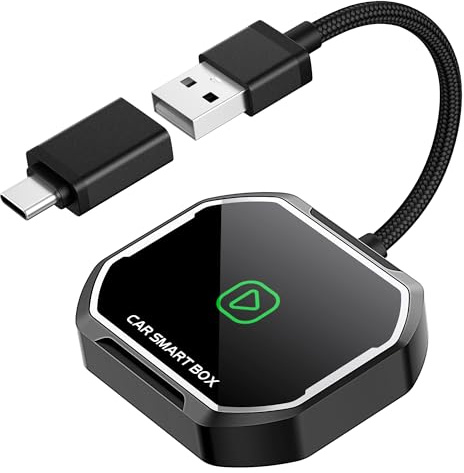 Carplay Wireless Adapter Für IOS, Wired CarPlay in Wireless CarPlay Adapter Umwandeln, Plug & Play Car Play Wireless Adapter Kompatibel mit Autos ab 2017 & iPhone iOS 10+