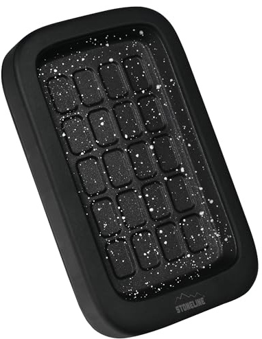 STONELINE Antihaft Beschichtete Schokoladenform Tief 22,5x14 cm mit Kühlung zum Schokolade Selber Machen BPA frei, Dubai Schokolade Form für DIY Schokolade Geburtstag Geschenk Bruchschokolade, Schwarz