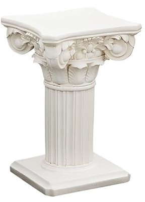 MRVAKDYDI Roman column tall plant stand, Roman Pillar Column Magnesium Oxide White Finish Pedestal for Statues Vases Planters Indoor Outdoor Decor