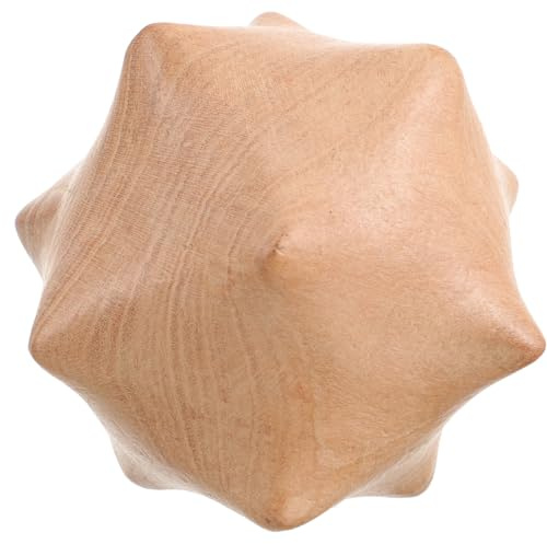 ARTSEWPLY Holz Massageball Handmassage Kugel Handtrainer Entspannungsball aus Holz für Muskelentspannung und Handfitness Tragbarer Runder Massageball zur Schmerzlinderung und Therapie
