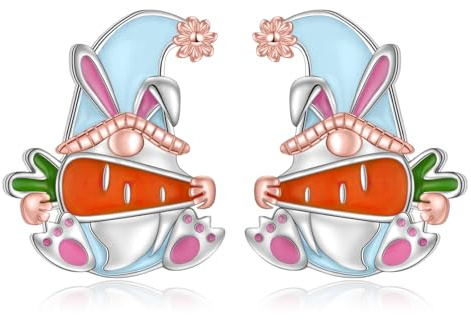 HOOHWE 925 Sterling Silber Tier Ohrringe Meerschweinchen/Fuchs Ohrstecker Hypoallergener Tier Schmuck Geschenke für Frauen Mädchen