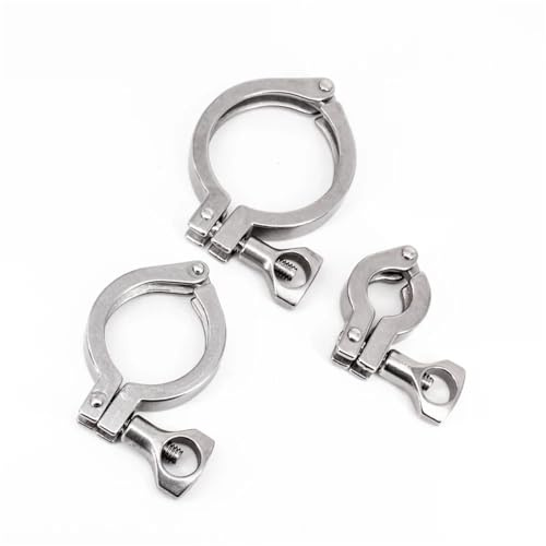 K25.4-119mm 0.5 0.75 1 1.5 2 2.5 3 4 Tri Clamp SUS 304 Stainless Steel Pipe Fitting Connector (K106mm 235g)