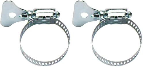 Merriway® BH01128 Jubilee Thumbscrew Butterfly Hose Clips Clamp Thumbscrew, 30-40 mm Size 1 Grey (Pack of 2)