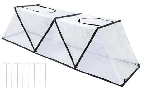 Mini Invernadero Casero, Invernadero de Balcón, Malla de Protección para Plantas con Estructura Plegable y Ventilación, Ideal para Hortalizas y Plantas Jóvenes de Exterior