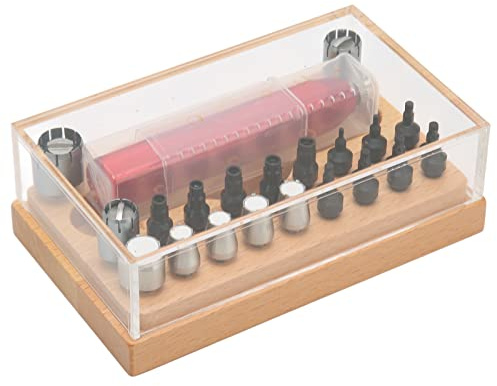 Focket Strumento di Riparazione Orologio, Kit di Riparazione Orologio Professionale per Costruzione in Acciaio Inossidabile, Dispositivo di Rimozione del Tubo della dell'Orologio con 20 Testine di