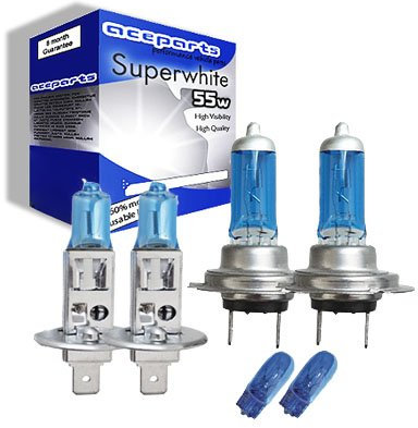 55w Super White Xenon High (main) / Low (dipped) / Side beam upgrade HeadLight Bulbs FORD FOCUS C-MAX 10.03->03.07
