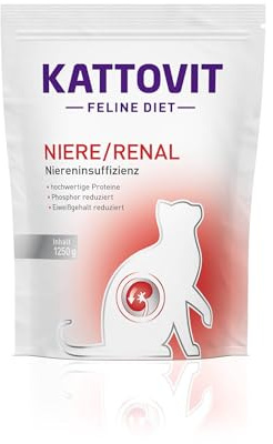 Kattovit - Cibo Secco Renale per Gatti Adulti | Alimento Dietetico Completo per Aiutare la Funzione Renale | 1.250 g di Pollo