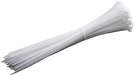 Meister Kabelbinder - Praktisches Set - 100 Stück - weiß - 300 x 4,8 mm - Stabiles Nylon - Formbeständig - Langlebig und robust, Kabelbinder-Set für Bündelgut, Kabelverbinder, 7452580