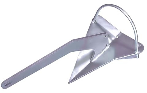 MarineNow Shovel Scoop Style Anchor with Roll Bar – Hot-Dip Galvanized Steel – Self-Launching, High-Holding Power for All Bottom Types – Available Sizes: 4 kg - 55 kg