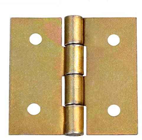 50 Möbelscharniere Gerollte Scharniere Türscharniere Möbelband 34 x 30 mm Gelb Verzinkt