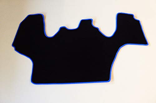 autix Fußmatte Velour Teppich schwarz blau kompatibel für New Holland Traktor Serie T4, ab Bj. 12