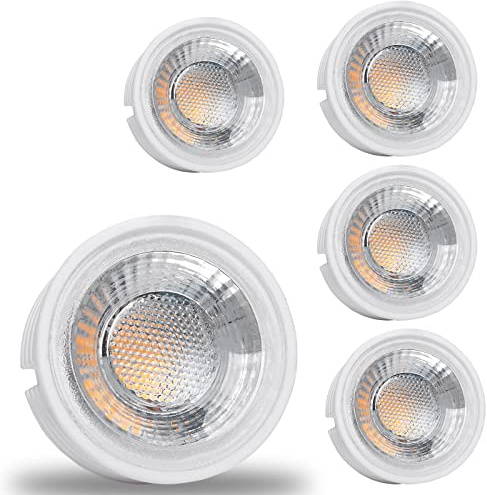 YanFeiYit 5x LED Modul als GU10 Ersatz – 5W 38° Dimmbar aus Keramik super flach 230V – Leuchtmittel für Einbaustrahler Lampe Birne Leuchte Strahler (Neutralweiß 4000K)