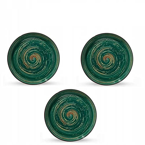 WILMAX Assiette Haute Rebord 28 cm-Set de 3 Pièces WL-669520 / A