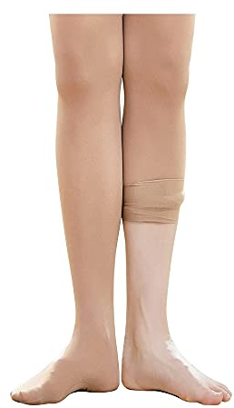 Stelle Girls Women Ballet Dance Convertible Tights Ultra Soft Pro Transition Tights (Tan, 10-15years)