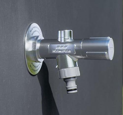 Ritzer by Kemper FROSTI PLUS Frostsichere Aussenarmatur Bausatzausführung, Vor Frost geschützter Außenwasserhahn, Mit Rohrbelüfter und Rückflussverhinderer (DN15 XL mit Griff)
