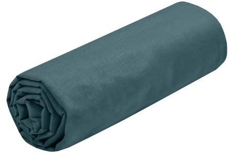STOF – Sábana Bajera – Tamaño 90 x 190 cm – 100% algodón Certificado por Oeko-Tex – Color eucalipto – Modelo Eden – Ropa de Cama para casa – Suave y cómoda para Nido Acogedor