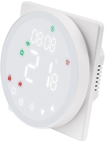 Wengart Termostat, fjäder beröringskontrollpanel, rund färgglad LED-skärm, 5 A vatten golvvärme (WIFI vatten golvvärmning)