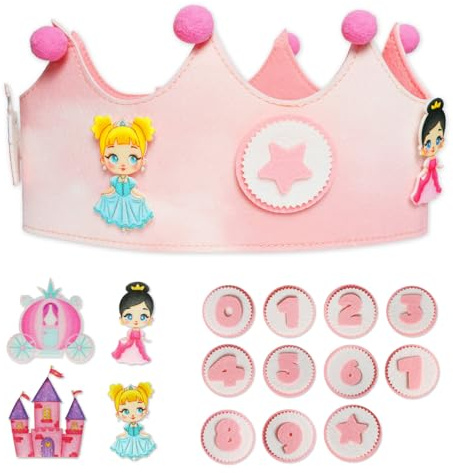 1 Jahr Geburtstagskranz - 1. Geburtstagskranz Junge Mädchen - 9 Zahlen und 4 austauschbare Figuren - originelles Babygeschenk