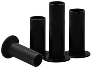 Lot de 100 rivets creux à tête plate en acier au carbone noir, marteau à main, accessoires de traitement des clous cylindriques M5 x 52 mm.