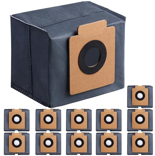 12 stycken dammsugarpåsar för Eufy X8 Pro/X10 Pro Omni robottillbehör, reservpåse dammsugarpåsar
