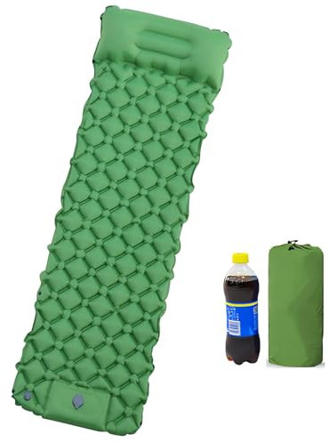 HYPIQQ Isomatte Luftmatratze Camping, Isomatte Selbstaufblasende Outdoor, wasserdichte Camping Matratze Für Reisen, Wandern Und Strand,Grün