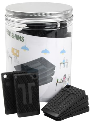 Furniture Wedges, 40 Pezzi Spessori in plastica Cunei, Multiuso Zeppe in Plastica per Livellatori, Spessori Fai-da-te per Mobili, Tavoli, Sedie, Credenze, Gambe di Tavoli