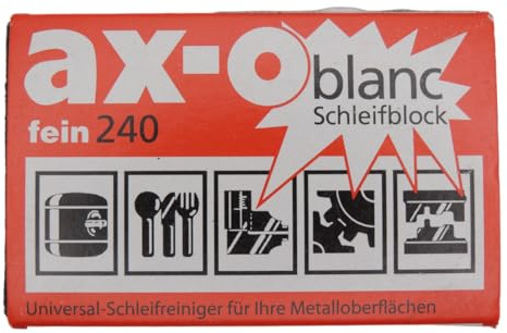Artifex AX-O - Blocco abrasivo, pulizia, trattamento della ruggine, rimozione dei graffi, lucidatura o delucidatura e trattamento superficiale di molti settori - Automobile, fai da te, Casa (240)