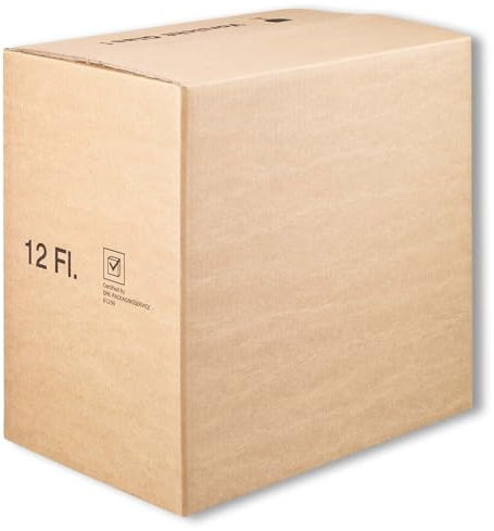 12er Versandkarton für Flaschen DU LOG, Wellpappe, braun, 40 x 28 x 41 cm, 15 Stück