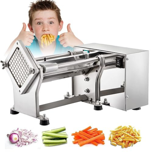 Coupe-pommes de terre électrique, coupe-frites, coupe-pommes de terre automatique, machine commerciale automatique pour cuisine industrielle, restaurant, hachoir à pommes de terre, 3 tailles de lame