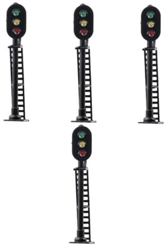 HAPINARY 4stücke Miniatur Signallicht Modell Mit Farben Realistische Verkehrsampel Für Modellbahn-szenen Dekoration Für Sandtische Häuser Robuste Und Kompakte Bauweise