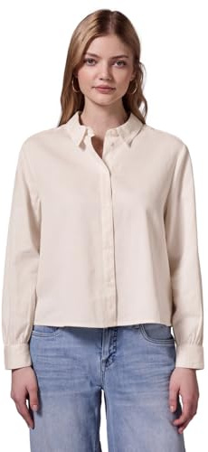 STREET ONE STUDIO skjortblus med struktur, Mellow vanilj, 44