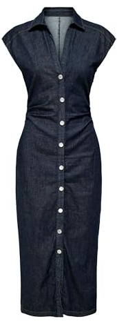 Onlbabe Capsleeve Midi Dress DNM Rinse