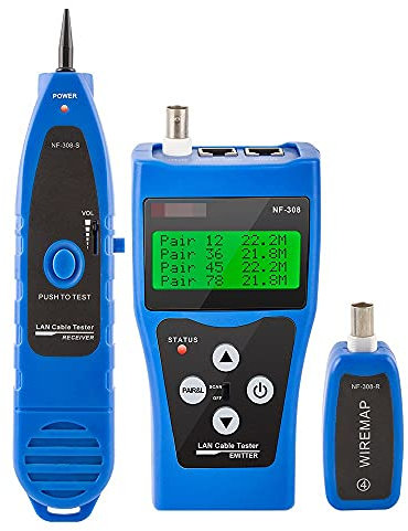 MKHFP Probador de Cable de Red Red Ethernet LAN Tester Tracker Teléfono 5E 6E RJ45 11 Cable USB Cable coaxial Buscar lineas Reparaciones del hogar