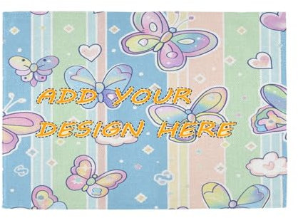 Personalizzato Farfalle Fiori Cartoon Sottopiatto mat Antiscivolo Bambini Riutilizzabile tovaglietta Set 6 12 x 18 manteles para platos