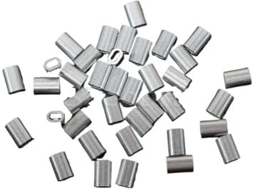 500 Stück ovale Aluminiumhülsen, Klemmkabel (0,8 mm), Crimpschlaufenhülsen for Seilkabel, Kabelhülsen for Drahtseilklemmen