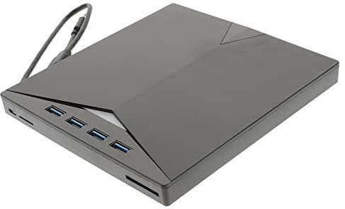 Tofficu External Dvd Drive and Cd Rom Burner for Laptop, Usb Type-c 3.0 7-in-1 Multi-function Optical Drive Compatible with Windows and Open-source Systems, Portable Usb Dvd Writer for Computer Use