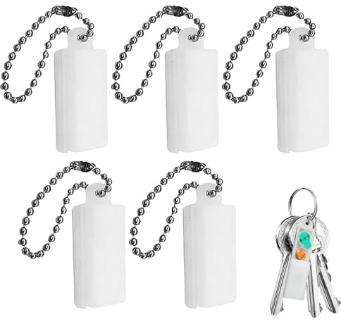 Générique Battery Holder for Audiphones | 5 Travel Cases with Keychain - Lightweight Waterproof Travel Accessories Protective Cover for Senior Hearing Aids