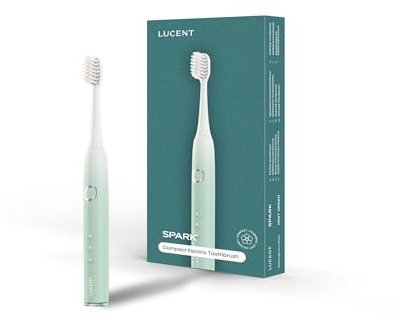 Be Lucent Spark Sonic Eltandborste. Stilren, Skonsam & Effektiv, 25 Dagars Batteritid, Vattentät (Mint Green)