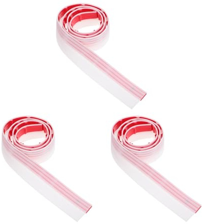 Mipcase Bandes d'Étanchéité Acoustiques et Coupe-Vent en PVC Blanc, Lot de 3, 3,6 CM X 91 CM, Auto-Adhésives, pour Isolation Phonique et Protection des Portes Intérieures